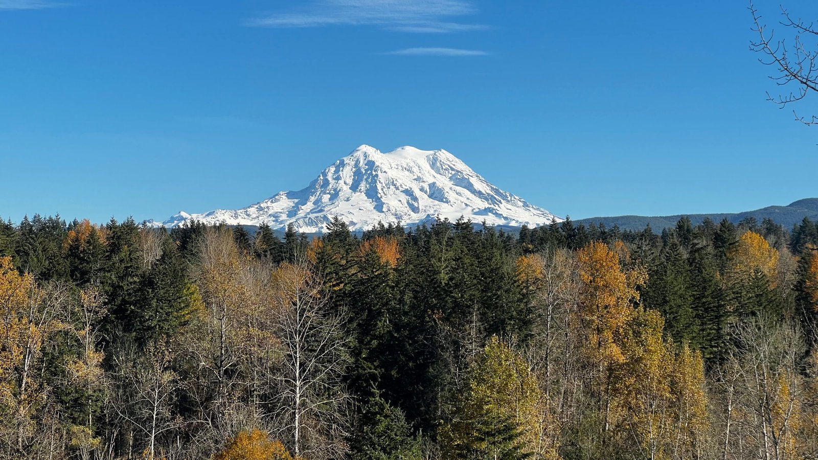 Aerial Drone Photo of Mt. Rainier